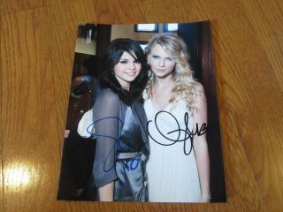 Taylor Swift & Selena Gomez 8.  5x11 Photo Hand Signed Autographed