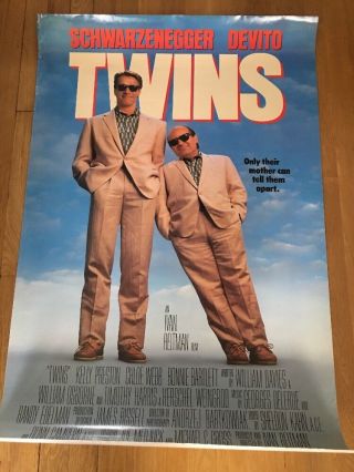 Vintage Twins Poster Schwarzenegger Devito 1988 39 " X 26 "