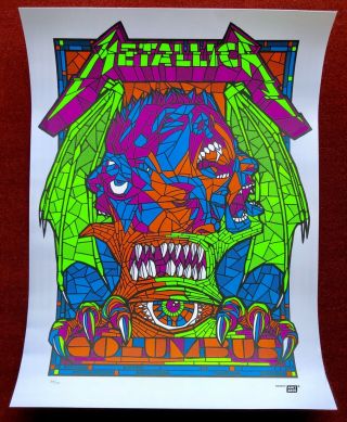 Metallica Columbus,  Ohio 2017 Rock On The Range Print Poster By Ames Bros X/450