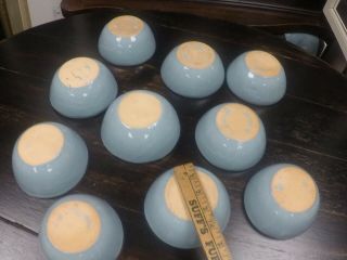Bybee Pottery 10 Bowls,  Rare Color