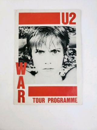 U2 1983 War Tour Concert Programme Program Poster Bono