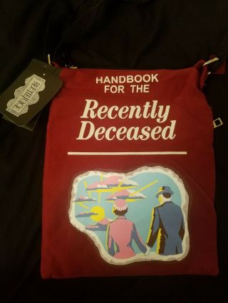 Beetlejuice Handbook For The Recently Deceased Book Crossbody Passport Bag