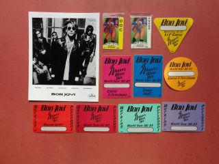 Bon Jovi,  Promo Photo,  10 Rare Backstage Passes Slippery When Wet Tour Originals