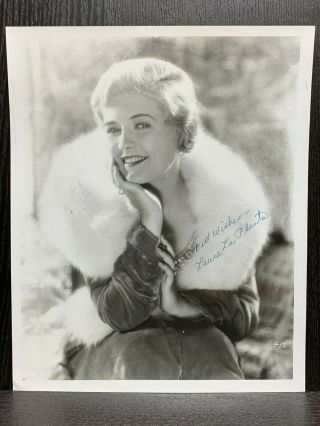 Laura La Plante Autograph 8x10 Bw Signed Photo Actress The Cat And The Canary