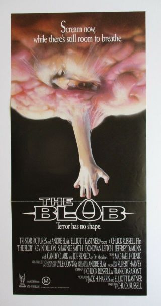 The Blob 1988 Orig Australian Daybill Movie Poster Kevin Dillon Cult Horror