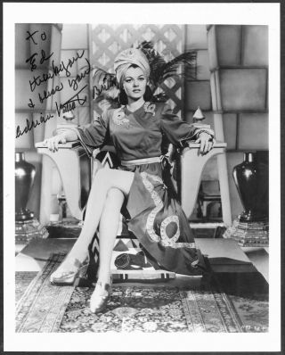 Adrian Booth In Person Hand Signed Portrait Photo 3 Stooges Co - Star Lorna Gray