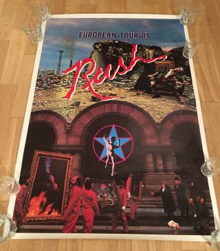 Rush 1983 European Tour Poster Vintage Rare 86x61 Cm