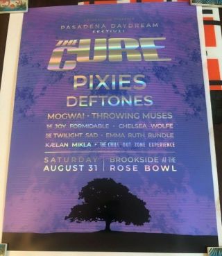 The Cure Pasadena Daydream Festival Poster Concert Pixies Deftones