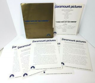 Vintage Movie Film Press Kit Three Days Of The Condor Paramount 1975