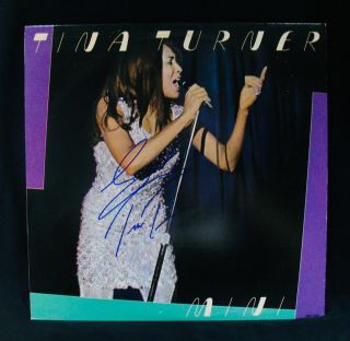 Tina Turner Autographed Mini Promo Album Soul Funk Ike Turner Diva Sex Symbol