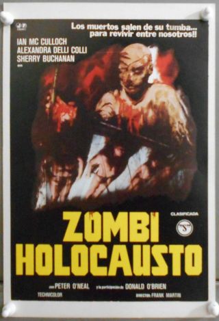 G6502 Zombie Holocaust Italian Horror Gore Marino Girolami Orig Spain Pressbook