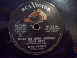 Wear My Ring Around Your Neck By Elvis Presley On A Rca Victor 78 Rpm Single