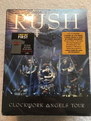 Rush Clockwork Angels Tour Deluxe Dvd Package Xl Blah,  Blah Blah T - Shirt