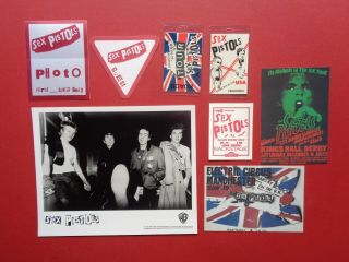 Sex Pistols,  B/w Promo Photo,  5 Backstage Passes,  Post Cards,  Rare Originals