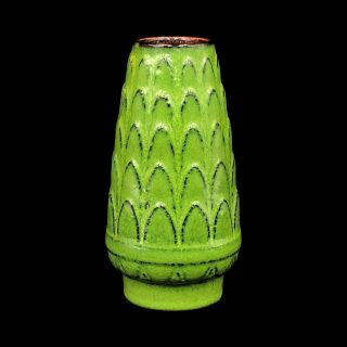 Vintage Mid Century Modern West German Art Pottery Artichoke Vase 1960s 70s