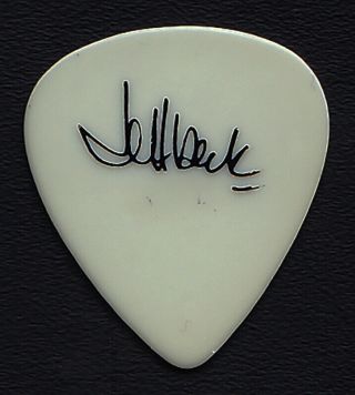 Jeff Beck Signature Model White Guitar Pick - Japan - 1980s