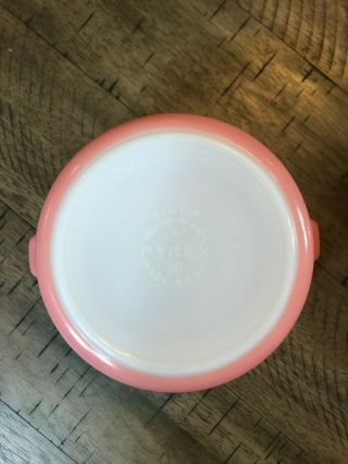 Vintage Pyrex Pink Gooseberry Set of 2 Round Casserole Dishes Bowls 471 473 7