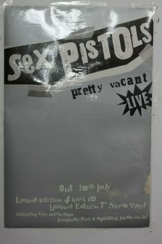 Sex Pistols Poster,  Pretty Vacant Live Cd Release,  110cm X 152cm