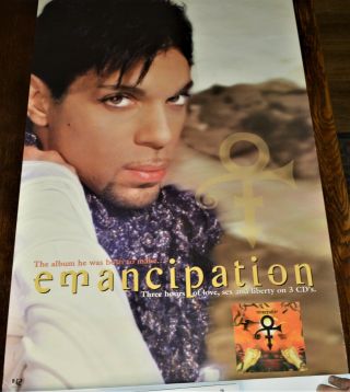 1997 Prince Emancipation Retail Promo Poster 41 " X 27 " Rare Htf