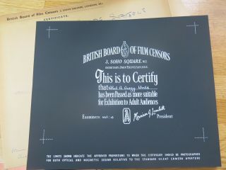 British Bbfc Film Certification Card What A Crazy World 1963 Joe Brown Musical