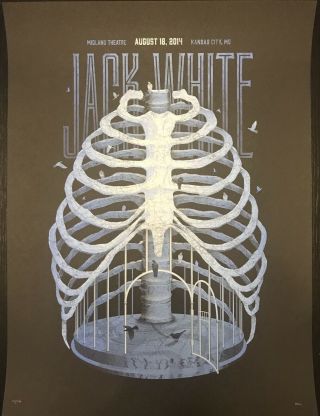 Jack White Kansas City 2014 Dkng Concert Poster Third Man Records White Stripes