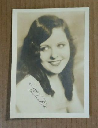 Barbara Kent (actress) Signed Promo Photo,  Vintage 1928