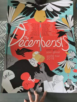Decemberists Signed ‘your Girl/your Ghost’ Tour Poster
