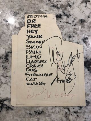 Ted Nugent Set List 1988 Tour If You Cant Lick Em Tour Vintage Rare Signed