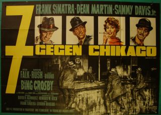 Robin And The Seven Hoods - Chicago - The Rat Pack - Sinatra - D.  Martin - German (33x47)