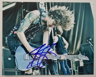Ben Bruce Signed Asking Alexandria 8x10 Photo Actor Metal Guitarist Legend Rad
