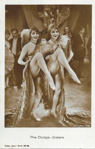 1930s Hollywood Movie Studio Postcard Sexy Dodge Sisters 257