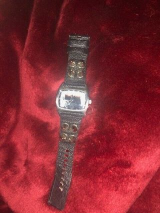 Motley Crue Rare Watch,  80s,  Black,  Studs,  Stainless Steel -
