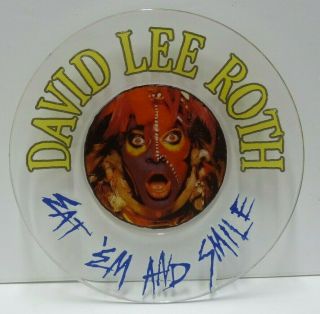David Lee Roth Rare Promo Record Label Dinner Plate 86 Eat Em 