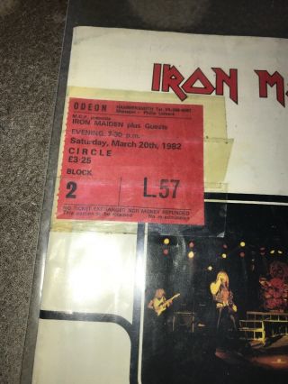 Iron Maiden The Beast On The Road 1982 Tour Book With Ticket Stub 2