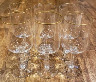 Set Of 6 Lenox Crystal Intrigue - - 6 - 1/4 " Wine Goblets