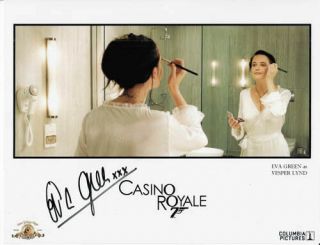 Eva Green 007 James Bond Authentic Autograph Full Rare Sign.  Awsome