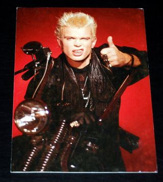 Billy Idol Motorcycle Authentic Hand Signed Autograph Personal Christmas Card