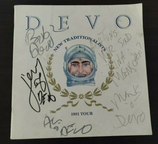 Devo Traditionalists Autographed Signed Picture Art Book 1981 Diy Play Set