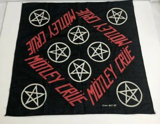 Motley Crue Bandana Pentagram Shout At The Devil Vintage 1984