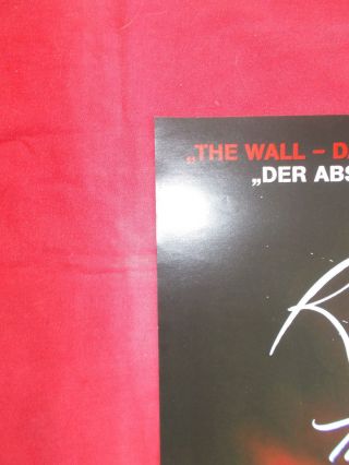 ,  2013 ROGER WATERS PINK FLOYD Concert Poster 23.  8.  Vienna Austria THE WALL II 4