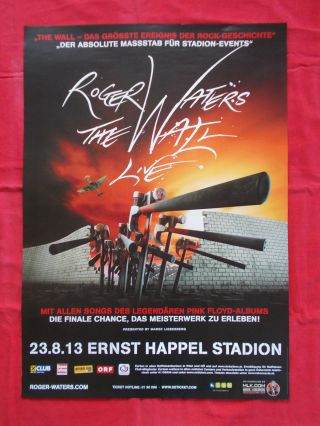 ,  2013 ROGER WATERS PINK FLOYD Concert Poster 23.  8.  Vienna Austria THE WALL II 6