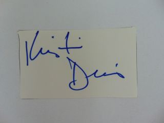 " Sex And The City " Kristin Davis Hand Signed 3x5 Index Card Autograph World