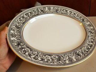 Wedgwood Florentine 13 " Oval Serving Platter Plate Dish Black Dragons W4312