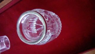 Early 1900 ' s Cut glass & Sterling silver tobacco/humidor/vanity jar by HH&SN 4