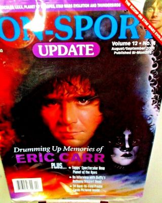 Rare,  Non - Sport Kiss Mag.  Eric Carr On Cover With Limited Trading Card.