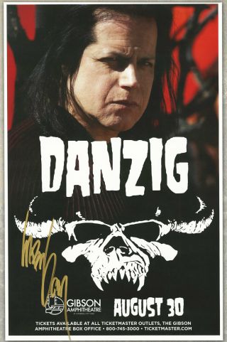 Glenn Danzig Autographed Signed Concert Poster Samhain,  Misfits