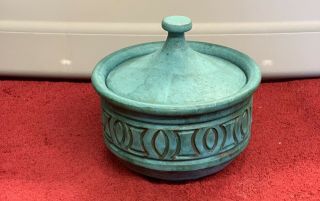 Alvino Bagni Mid Century Modern Italian Rosenthal Netter Lidded Pottery Jar -