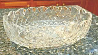 Waterford Crystal 11 " Oval Bowl Shell Edge