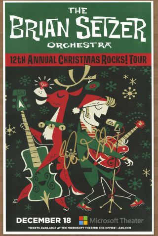 Brian Setzer Autographed Gig Poster Stray Cats,  Rockabilly,  Orchestra