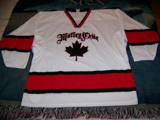 Nos Vintage Motley Crue Athletic Knit Hockey Jersey Shirt Sz Xxl The Dirt